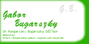 gabor bugarszky business card